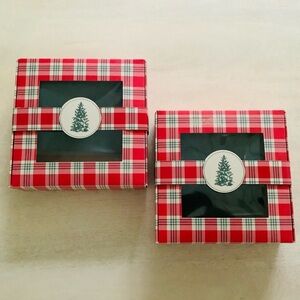 Hearth & Hand Magnolia Set of 2 Red Plaid Treat or Gift Boxes
